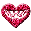 Gif animé coeur ange